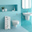 Free Standing Toilet Paper Holder with 4 Shelves and Top Slot for Bathroom-White