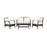 4 Pieces Outdoor Rattan Conversation Set with Protective Cover