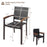 Set of 2 Outdoor Patio PE Rattan Dining Chairs