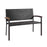 Outdoor Patio Rattan Wicker Bench with Armrest for Garden