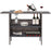 Outdoor Wicker Bar Table with 2 Metal Mesh Shelves