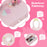 2-in-1 Children Vanity Table Stool Set with Mirror-Pink