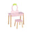 2-in-1 Children Vanity Table Stool Set with Mirror-Pink