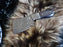 EDC Mini Cleaver/ Handmade Damascus Steel/ Bushcraft knife/ Tactical handle with Dyed Bone Handle TD-231