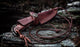 E3 Carbon 1080 neck knife with forged scales, MINI /ROSEWOOD GRIP BY TITAN TC-003