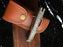 Custom Checkered Titan classico - Raindrop Damascus folding blade/ EDC/ Checkered (Walnut & Olive)  TF-001Y