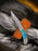 Pocket Knife Dyed Blue Bone 6.5'' Damascus Steel Knife Steel Bolster Back Lock Folding Knife TF-010B