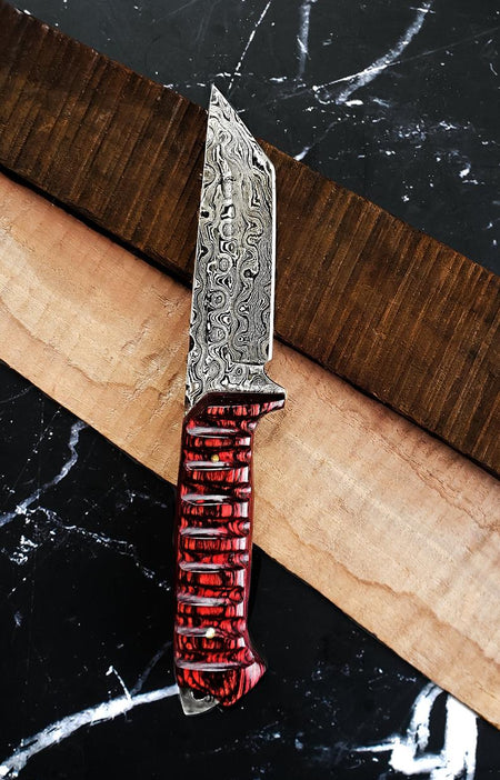 A 2. Titan Diver - Damascus steel/ EDC / cherry wood TD-275