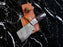 EDC Mini Cleaver/ Handmade Damascus Steel/ Bushcraft knife/ Tactical handle with Dyed Bone Handle TD-231