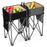 2 Pieces Folding Camping Tables with Large Capacity Storage Sink for Picnic