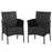 2 Pieces Patio Wicker Chairs with Cozy Seat Cushions