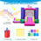 Inflatable Bounce House with Slide Splash Pool and Ring Tossing Games without Blower