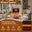 Infrared Quartz Electric Fireplace with Adjustable 3D Flame Colors and Overheat Protection-Black