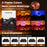 Infrared Quartz Electric Fireplace with Adjustable 3D Flame Colors and Overheat Protection-Black