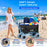 Electric Beach Wagon 500W – Motorized Folding Cart with Balloon Wheels Black