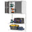Metal Wall Cabinet with Lock and 3 Adjustable Shelves