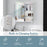 2 Doors Bathroom Mirror Medicine Wall Cabinet with Lights