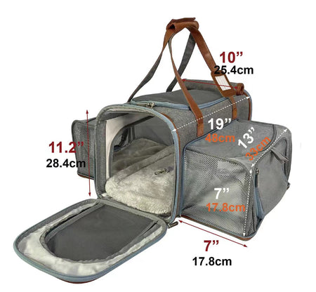 Mr. Peanut's Gold Series Big Apple Double Expandable Pet Carrier