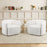 Modern Upholstered Sherpa Accent Chair with Curved Backrest and Armrests-White