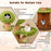 Mushroom Cat Tree for Indoor Cats with 2 Cute Condos Plush Perch and Teasing Balls-Green