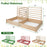 Raised Garden Bed with 2 Planter Boxes and 3 Trellis-Natural
