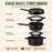 5-Piece Stackable Ceramic Nonstick Set