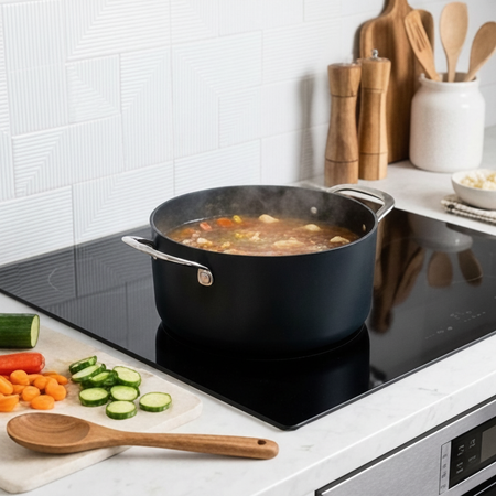 Ceramic Nonstick Stock Pot with Lid, 4.5-Qt
