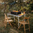 Aluminum Grill Table with Iron Mesh Top-Silver