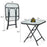 18 Inch Square Patio Bistro Table with Rustproof Frame