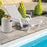 Outdoor Weather Resistant Tank Hideaway Table Fits Standard 20 LBS Propane Gas Tank for Fire Pits