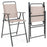 Set of 2 Patio Folding Bar-Height Chairs with Armrests and Quick-Drying Seat-Beige