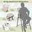 Set of 2 Patio Folding Bar-Height Chairs with Armrests and Quick-Drying Seat-Beige