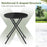 23 Inch Round Bistro Table with Tempered Glass Tabletop