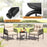 3 Pieces Patio Bistro PE Outdoor Wicker Rattan Furniture Conversation Set-Beige
