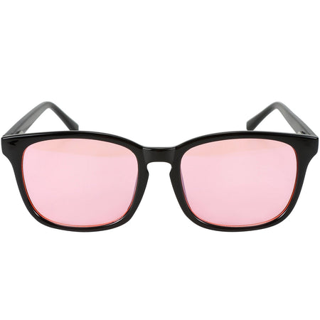 Night-time FL-41 Rose Blue Light Blocking Glasses - Black