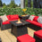 30 Inch Square Propane Gas Fire Table with Waterproof Cover