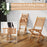 Outdoor Bistro Set with Slatted Seat and Tabletop for Backyard