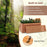Outdoor Plant Container with Seat for Garden Yard Balcony Deck