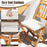 Outdoor Wood Bistro Set with Soft Seat Cushions and Table-White