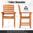 Outdoor Wooden Dining Chairs with Inclined Backrests and Slatted Seats