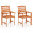 Outdoor Wooden Dining Chairs with Inclined Backrests and Slatted Seats