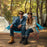 Oversized Camping Chair Folding Loveseat Camping Couch with Cup Holders & Thick Padding