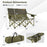 Oversized Camping Chair Folding Loveseat Camping Couch with Cup Holders & Thick Padding