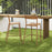 Patio Barstools Set of 2 with Rattan Seat and Metal Backrest-Light Brown