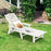 Patio Chaise Lounge Chair with 4 Position Backrest-White