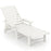 Patio Chaise Lounge Chair with 4 Position Backrest-White