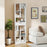 7-tier Bookshelf with Drawer 180cm Floor Standing Display Rack Storage Shelf-White