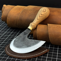 Professional Leather Crafting Half Round Knife, 10.5 cm (4.1 inches)