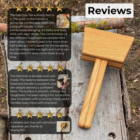 Quiet 23 oz Wooden Mallet (Mallet Tool)