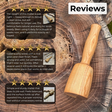 Quiet 7 oz. Wooden Mallet (Mallet Tool)